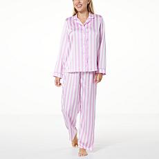 Jaclyn Smith 2-piece Satin Top and Pant Sleep Set