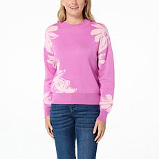 Jaclyn Smith Floral Pullover Sweater