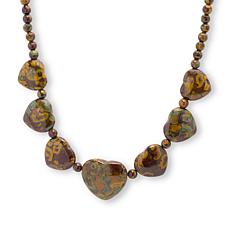 Jay King 18" Congolese Flower Calcite Beaded Station Necklace