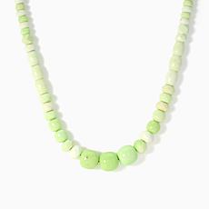 Jay King African Gaspeite SS Necklace 