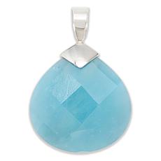 Jay King Aquamarine Sterling Silver Pear Pendant