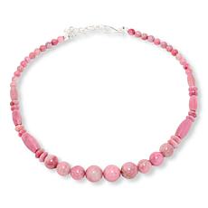 Jay King Argentinian Rhodonite Sterling Silver Necklace