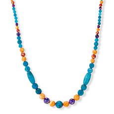 Jay King Blue Apatite and Spiny Oyster Shell Beaded Necklace