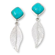 Jay King Gallery Collection Chilean Turquoise "Feather" Earrings