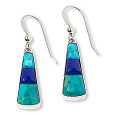Jay King Gallery Collection Turquoise and Lapis Drop Earrings