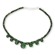 Jay King Green Chrome Diopside Sterling Silver 18" Necklace