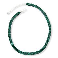 Jay King Malachite and Lapis Woven Bead 18-1/2" Necklace