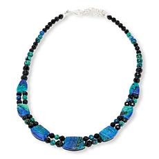 Jay King Milpilla Azurite Malachite and Midnight Chalcedony Necklace