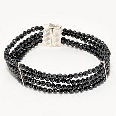 Jay King Multi-Strand Black Spinel Bead Magnetic Bracelet