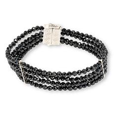 Jay King Multi-Strand Black Spinel Bead Magnetic Bracelet