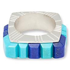 Jay King Sonoran Blue Turquoise & Lapis 3D Inlay Ring