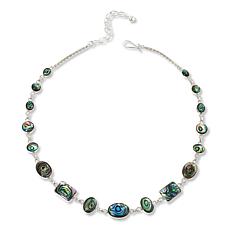 Jay King Sterling Silver Abalone Shell Station Necklace