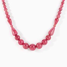 Jay King Sterling Silver Baroque Rose Rhodonite Necklace