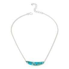 Jay King Sterling Silver Campitos Turquoise Inlay Chain Necklace