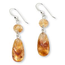 Jay King Sterling Silver Citrine Drop Earrings