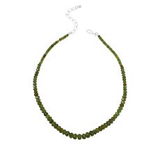 Jay King Sterling Silver Green Apatite Graduated Bead Necklace