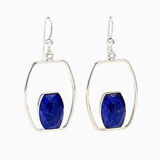 Jay King Sterling Silver Lapis Frame Earrings