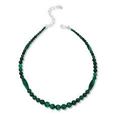 Jay King Sterling Silver Malachite Bead 18" Necklace