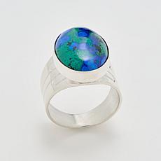 Jay King Sterling Silver Milpillas Azurite-Malachite Oval Ring