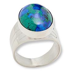 Jay King Sterling Silver Milpillas Azurite-Malachite Oval Ring