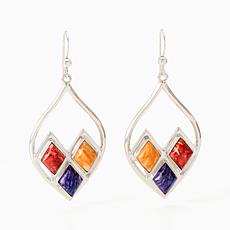 Jay King Sterling Silver Multi-Color Spiny Earrings