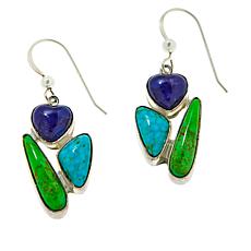Jay King Sterling Silver Multi-Color Turquoise Drop Earrings