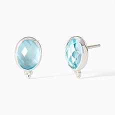 Jay King Sterling Silver Nigerian Blue Topaz Earrings