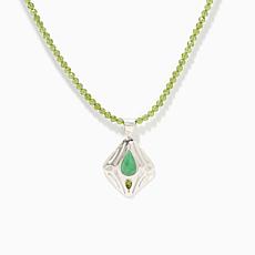Jay King Sterling Silver Peridot & Variscite Beaded Necklace
