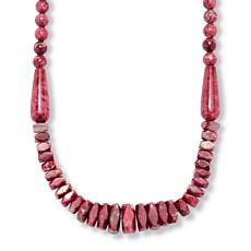Jay King Sterling Silver Red Thulite Bead Necklace