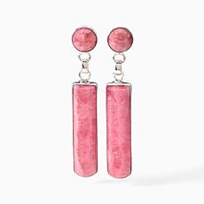 Jay King Sterling Silver Rhodochrosite Drop Earrings