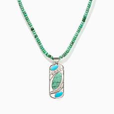 Jay King Sterling Variscite & Royal Blue Turquoise Necklace w/ Pendant