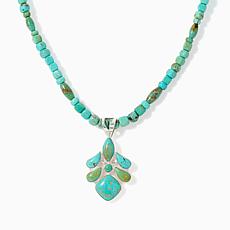 Jay King Turquoise Chilean Pendant Necklace, Sterling Silver