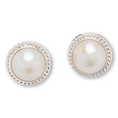 Jay King White Mabé Pearl Stud Earrings