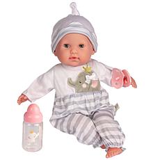 JC Toys Nonis Boutique 15in Realistic Grey Soft Body Baby Doll