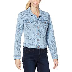 Jessica Simpson Peony Embroidered Denim Jacket
