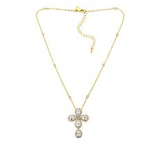 Joan Boyce Bobbette's "Never Alone" 8.64ctw CZ Cross Pin/Pendant