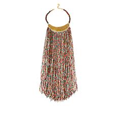 KENDI AMANI Maasai 16" Hand-Beaded Bib Necklace