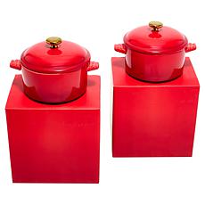 Kitchen HQ 2-pack Stoneware Mini Cocottes in Gift Boxes