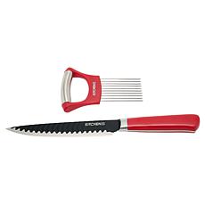 Kitchen HQ Wavy Edge All-Purpose Knife with Holder