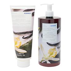 Korres 2pc Vanilla Blossom Jumbo Body Cleanser and Body Butter Set