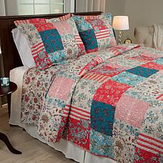 Lavish Home 3-piece Mallory Quilt Set - King