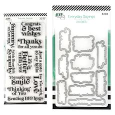 LDRS Creative Everyday Sayings Stamp and Die Kit