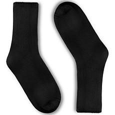 Lechery Black Cotton Ribbed Crew Socks 1-Pair