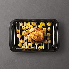 Leo Graphite 2-piece Roaster Set with Stainless Steel Rack