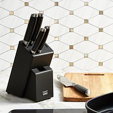 Leo Graphite 6pc Knife Block Set with Sharpener