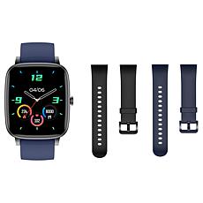 Letsfit E21 1.69" Black Bluetooth Smartwatch with Extra Bands