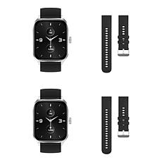 Letsfit E27 2" Bluetooth Smart Watch 2-pack with Additional Bands