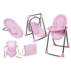 Lissi Baby Doll 6-in-1 Convertible Highchair Play Set