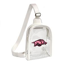 Littlearth NCAA Arkansas Razorbacks 3D Logo Clear Mini Sling