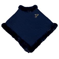 Littlearth NHL St. Louis Blues Fur Trim Poncho